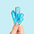 Blue Aquamarine Crystal Premium Vinyl Sticker, Pisces Birthstone, Die-Cut Laptop Decal